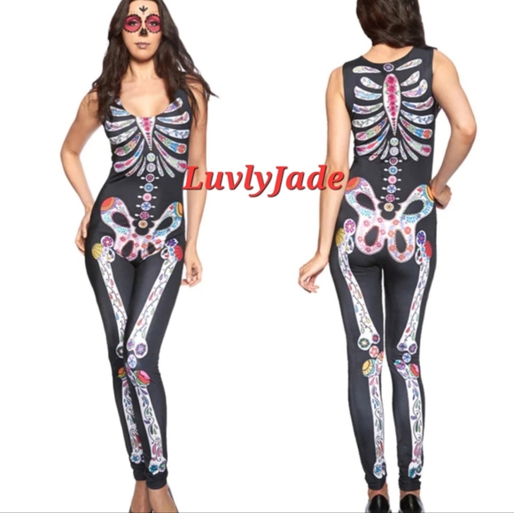 Spirit Pants & Jumpsuits Sugarskull Skeleton Catsuit Halloween